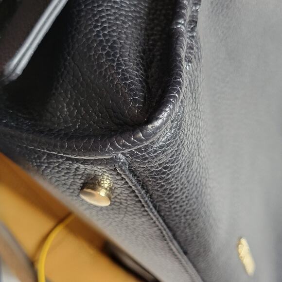 Steve Madden Satchel Purse 3 Compartment Shoulder Bag Black - Picture 10 of 13